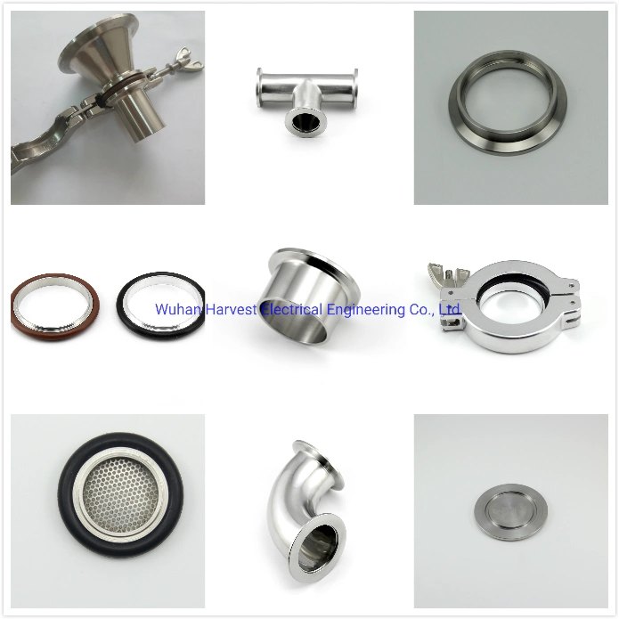 SS304 Kf Bulkhead Clamp Kf10/Kf16/Kf25/Kf40/Kf50 Kf Nw Stainless Steel Clamp Vacuum Components