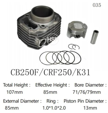 Cilindro di qualità HSP Moto per HONDA CB250F/CRF250/K31 STD e TUNING DIA 71mm/76mm/79mm PIN 13mm