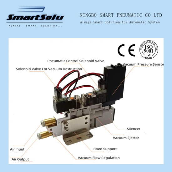 Generatore di vuoto piccolo e compatto con componenti pneumatici di alta qualità SMC