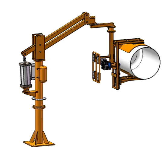 Manipolatore per la movimentazione di materiali a mano di sollevamento mobile industriale con pinza pneumatica per rotolo di attrezzature per il sollevamento di barili da 60 kg